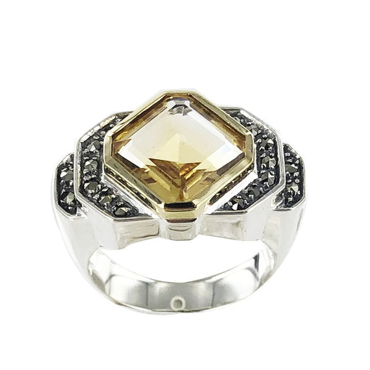 Bague Tank Citrine