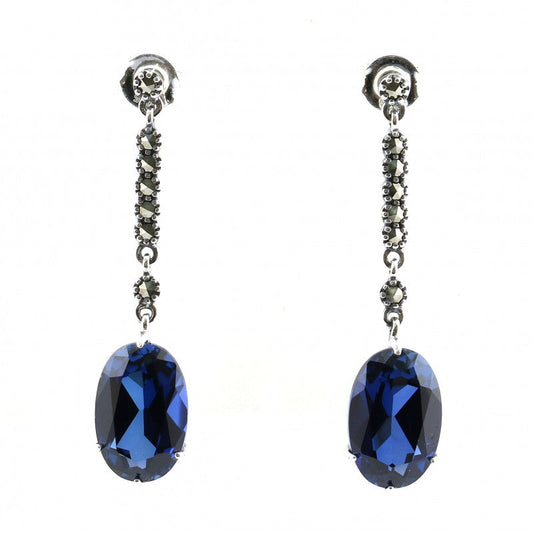 Boucles d'oreille Nina Saphir (imitation)