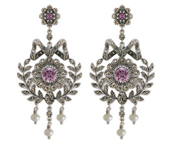 Boucles d'oreille Lisa Amethyste