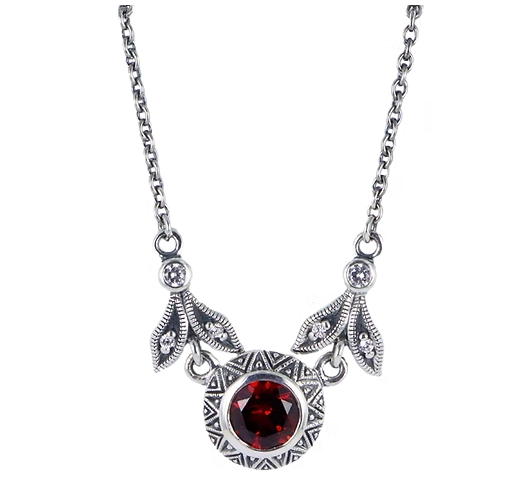 Collier Clarisse Grenat