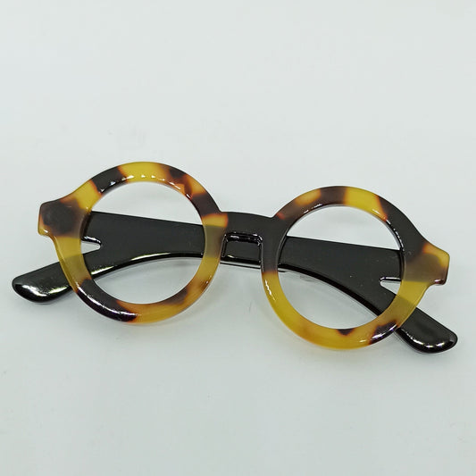 Broche Lunettes Marron