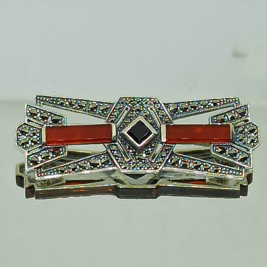 Broche Odette Cornaline