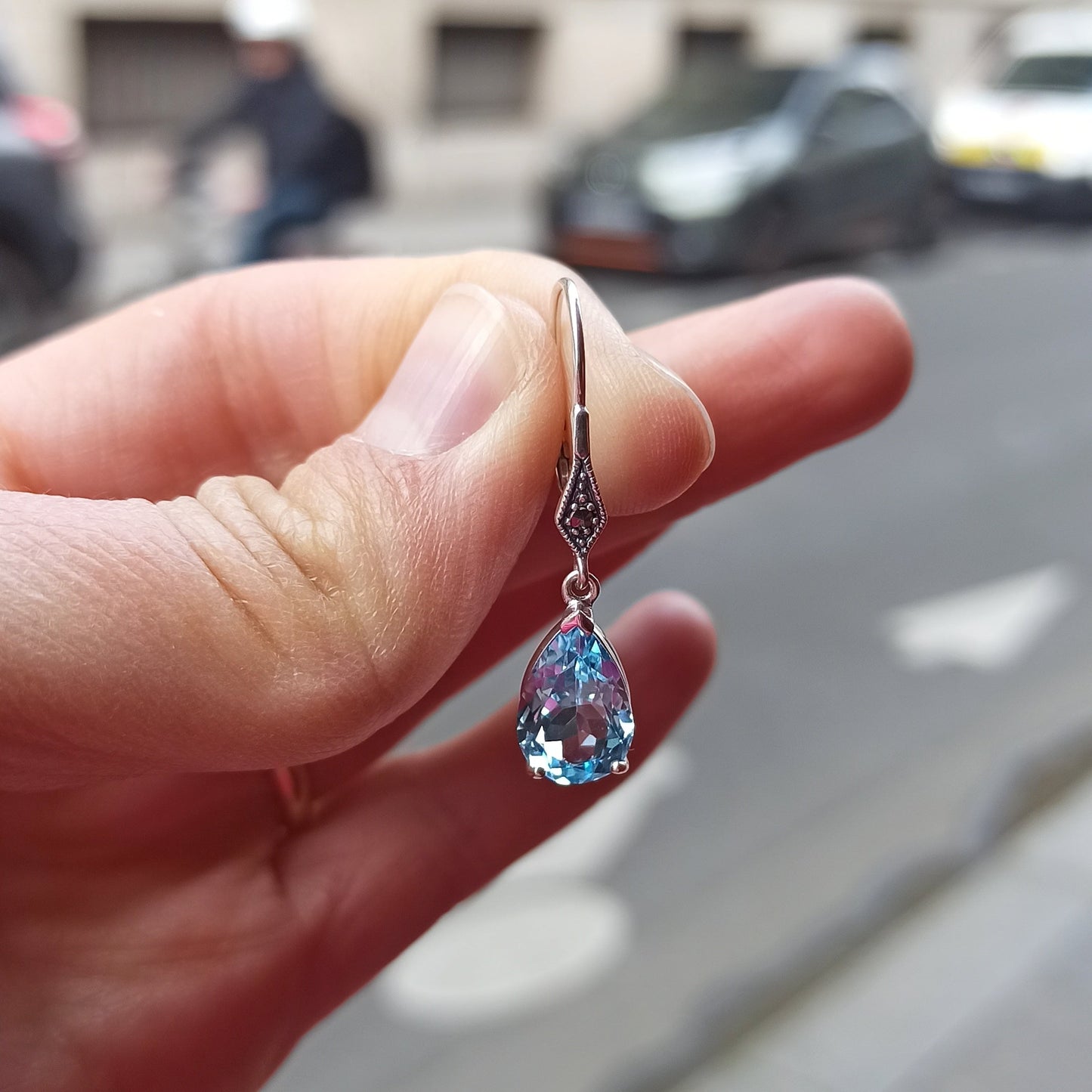 Boucles d'oreille Colette Topaze
