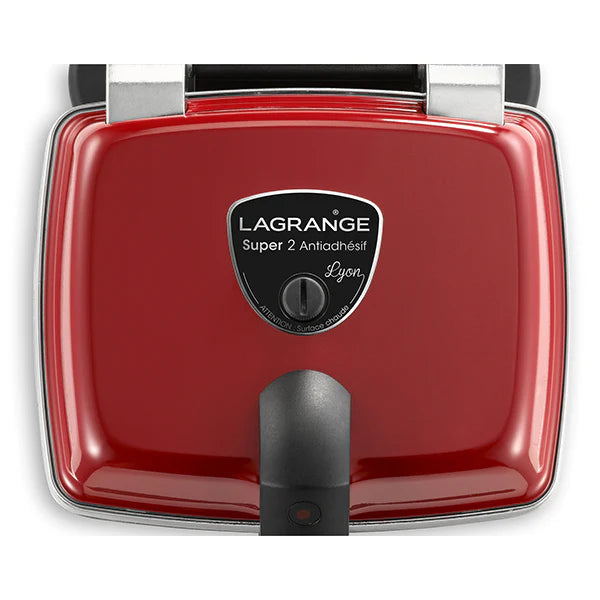 Gaufrier électrique 3 plaques Super 2 Antiadhésif rouge 1000 W Lagrange