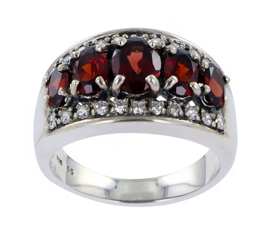 Bague Lottie Grenat