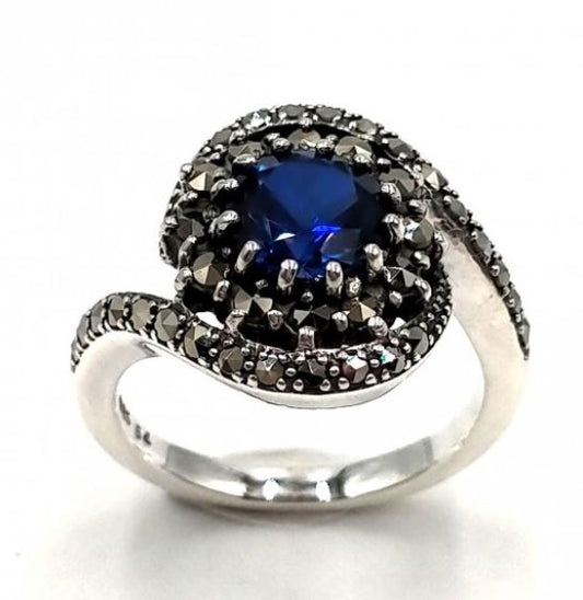 Bague Inès Saphir (imitation)