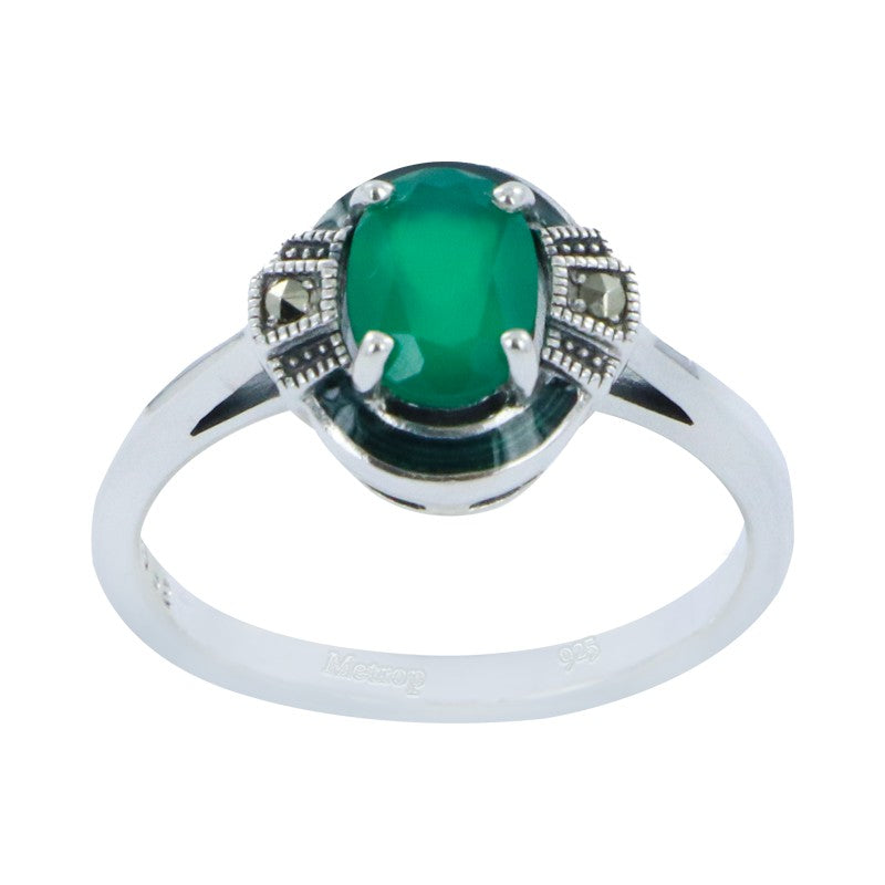 Bague Carlotta Agate Verte