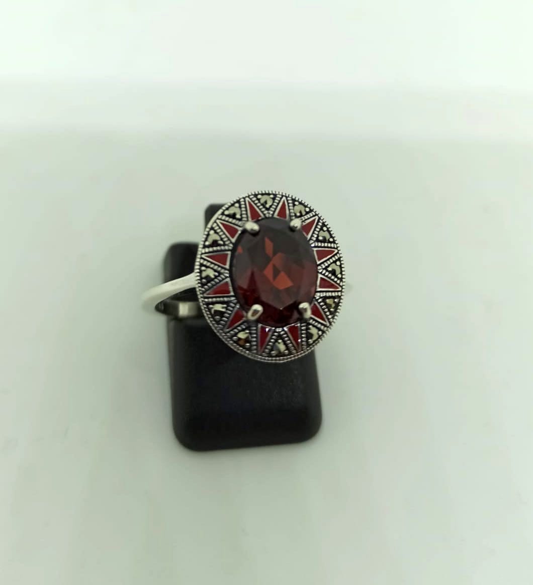 Bague Zélie Grenat