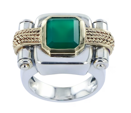 Bague Sixtine Agate Verte
