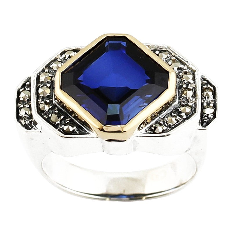 Bague Tank Saphir