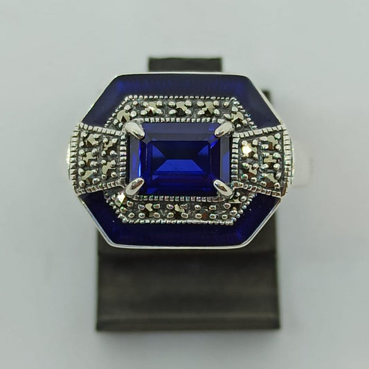 Bague Anna Saphir (imitation)