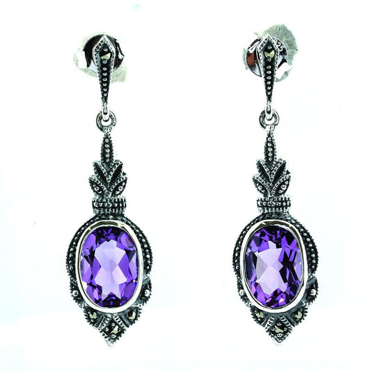 Boucles d'oreille Lea Améthyste