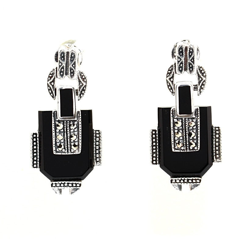 Boucles d'oreille Laure Onyx