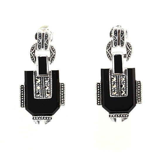 Boucles d'oreille Laure Onyx