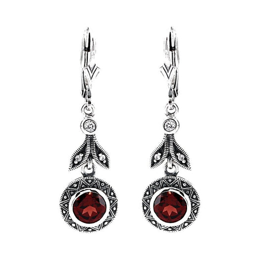 Boucles d'oreille Aline Grenat