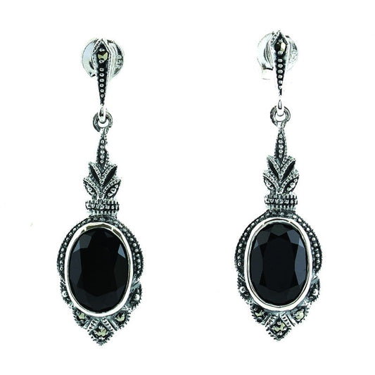 Boucles d'oreille Lea Onyx
