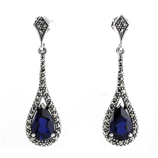 Boucles d'oreille Sarah Saphir (imitation)