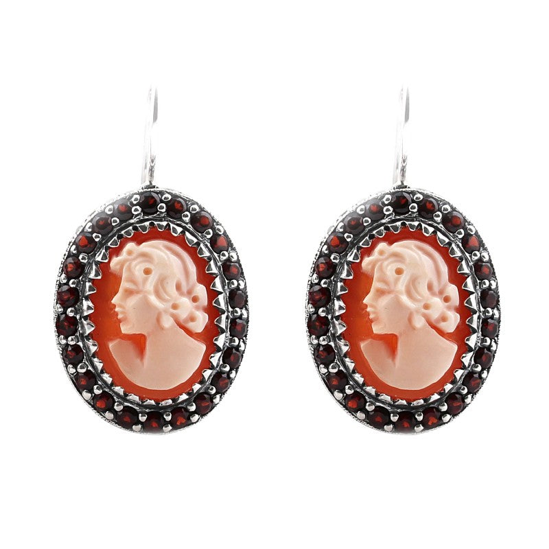 Boucles d'oreille Camée