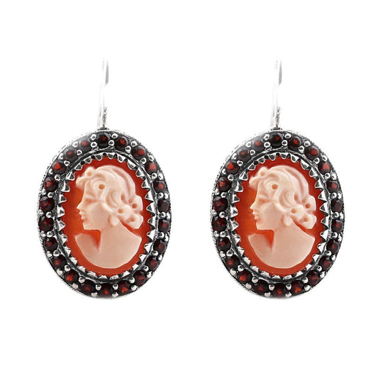 Boucles d'oreille Camée