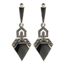 Boucles d'oreille Stéphanie Onyx