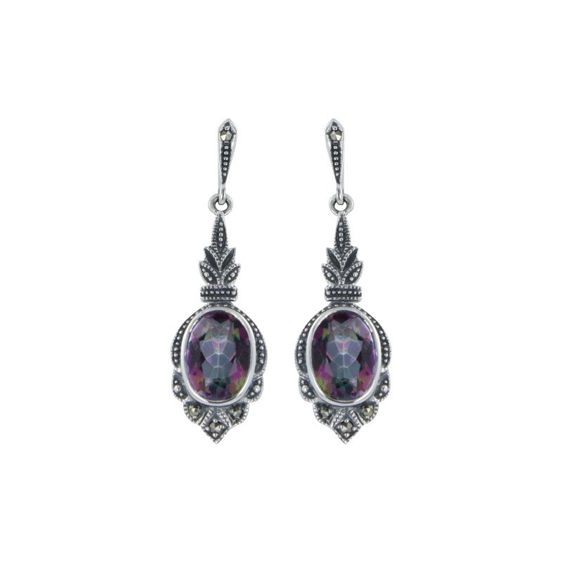 Boucles d'oreille Lea Quartz Vert