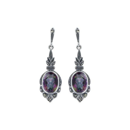 Boucles d'oreille Lea Quartz Vert