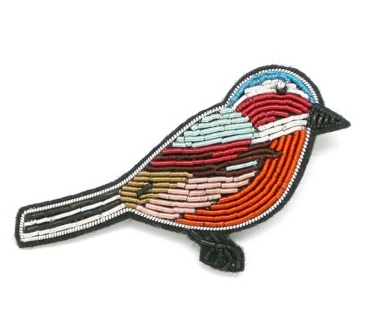 Broche Brodée Hirondelle