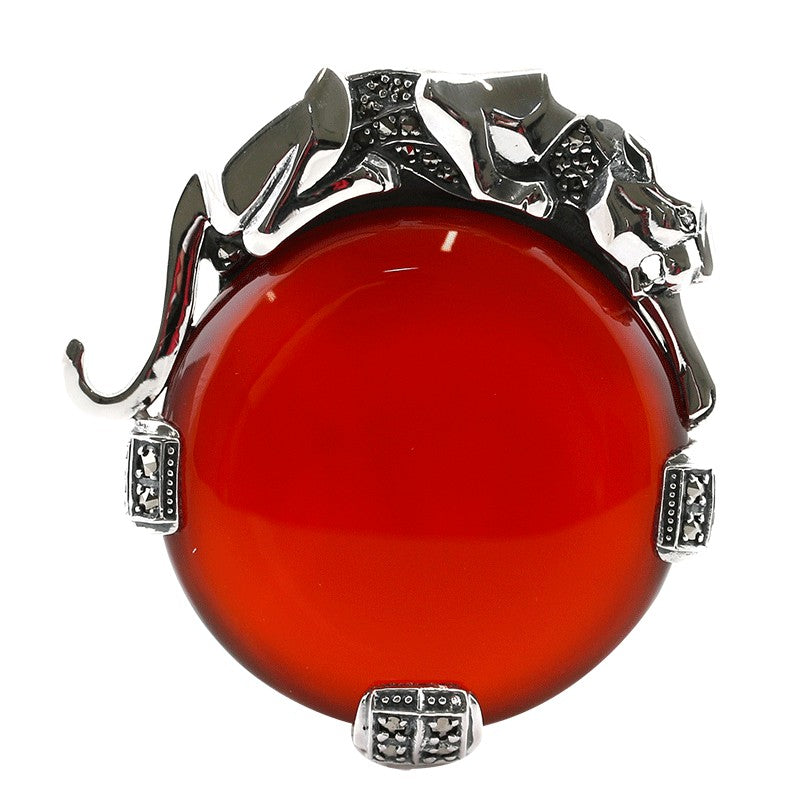 Broche Panthère Cornaline