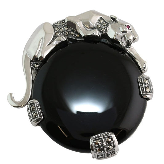 Broche Panthère Onyx