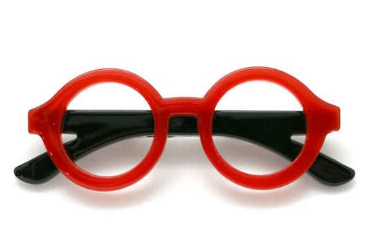 Broche Lunettes Rouge