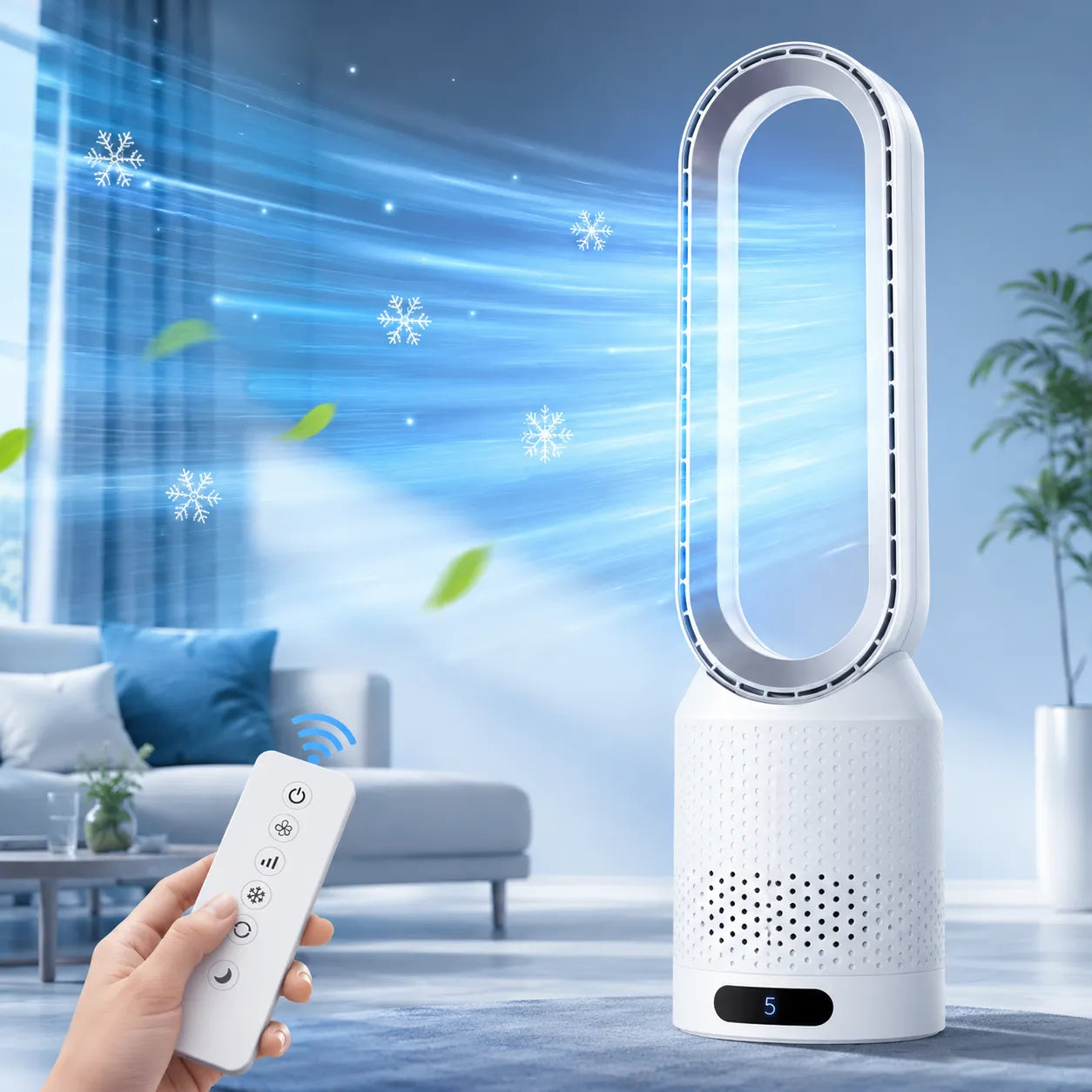 ArcticFlow | Ventilateur Brumisateur Refroidisseur d'Air Climatiseur Mobile Sans Pales