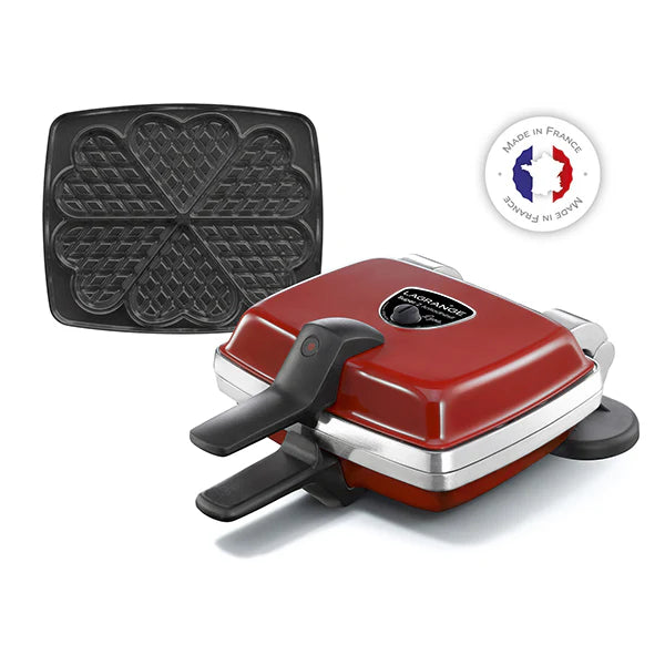 Gaufrier électrique 3 plaques Super 2 Antiadhésif rouge 1000 W Lagrange