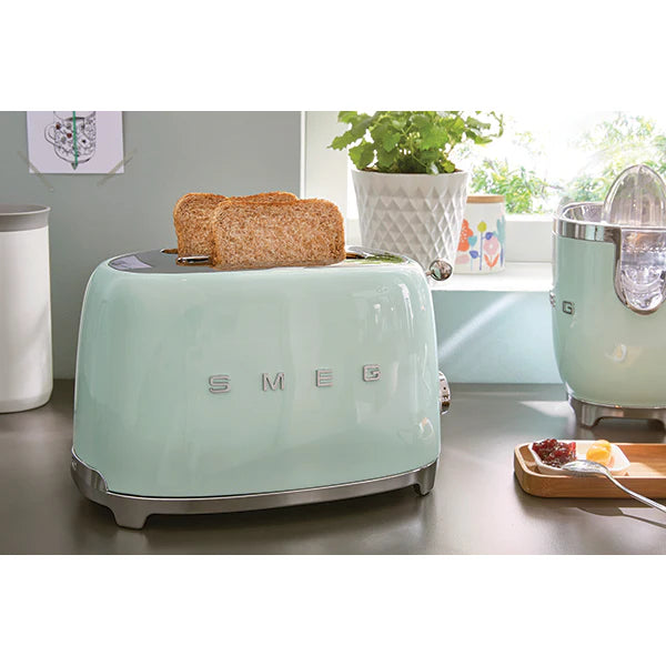 Toaster 2 tranches vert d'eau 950 W TSF01PGEU Smeg