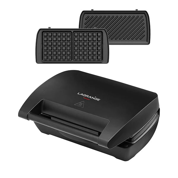 Gaufrier Mini Maxi panini et gaufres 900 W noir Lagrange