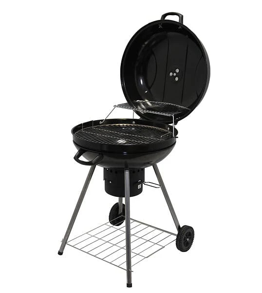Barbecue Charbon sur Chariot Bicook – Grande Grille – Réglable en Hauteur – Idéal 8 Personnes