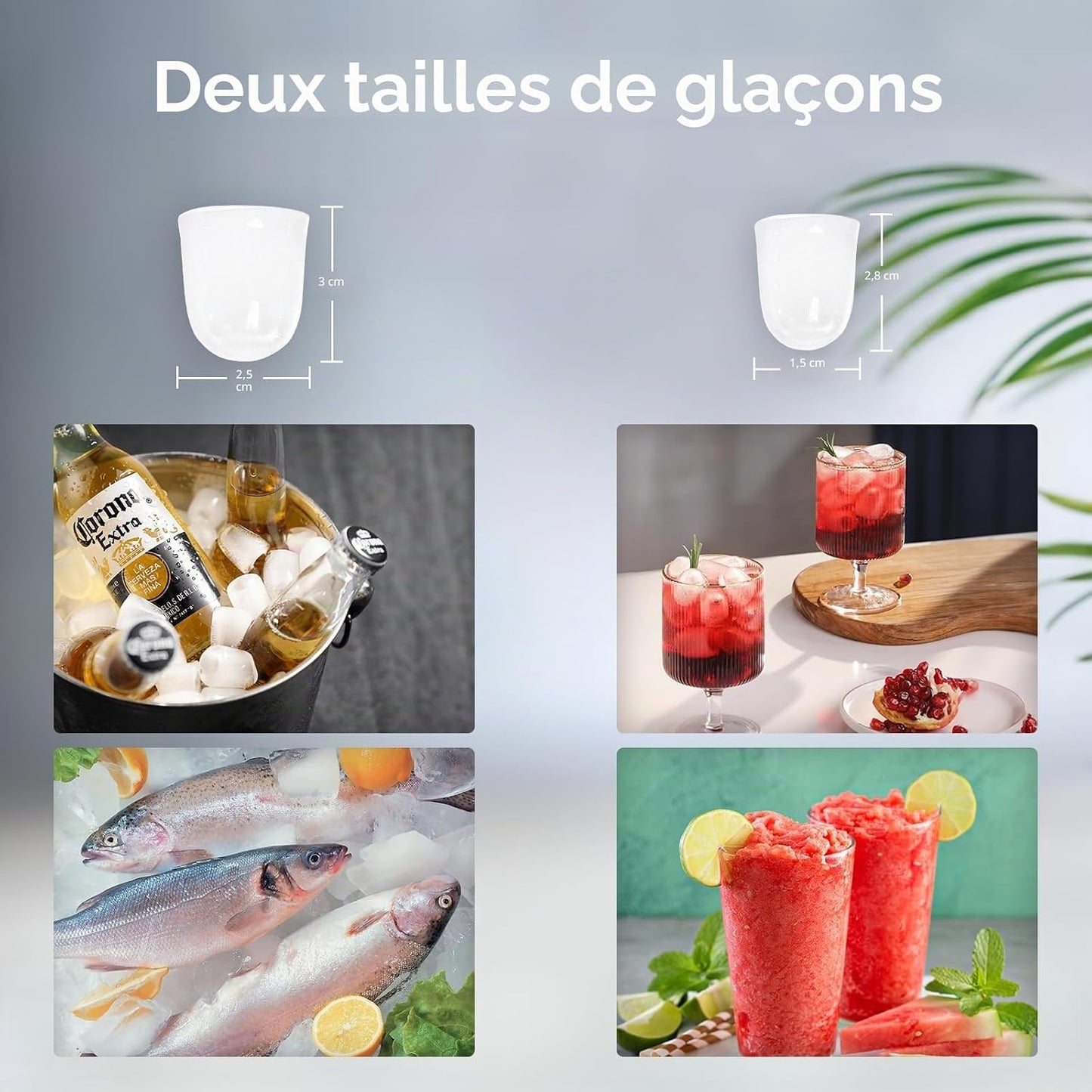 Machine à Glaçons PALINTH,12kg /24h, 9 Glaçons en 6-10 Minutes, Machines à Glaçons Autonettoyante Avec Poignée Portable, pour la Maison/Cuisine/Camping
