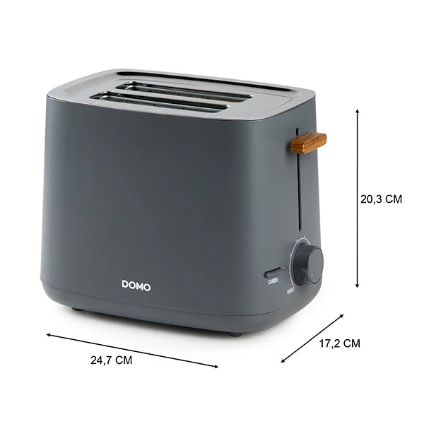 Grille-pain gris mat 1000 W Domo