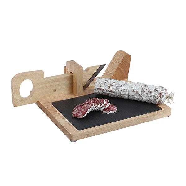 Guillotine à saucisson avec plateau ardoise  Livoo
