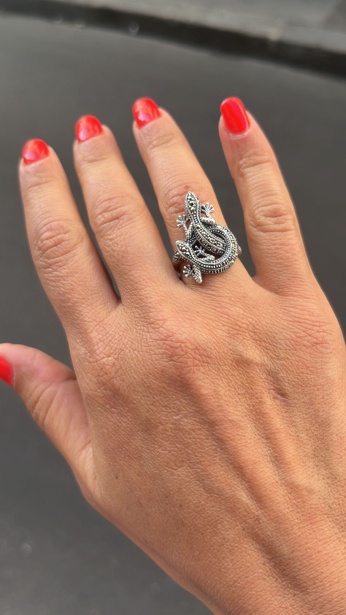 Bague Lézard Retro