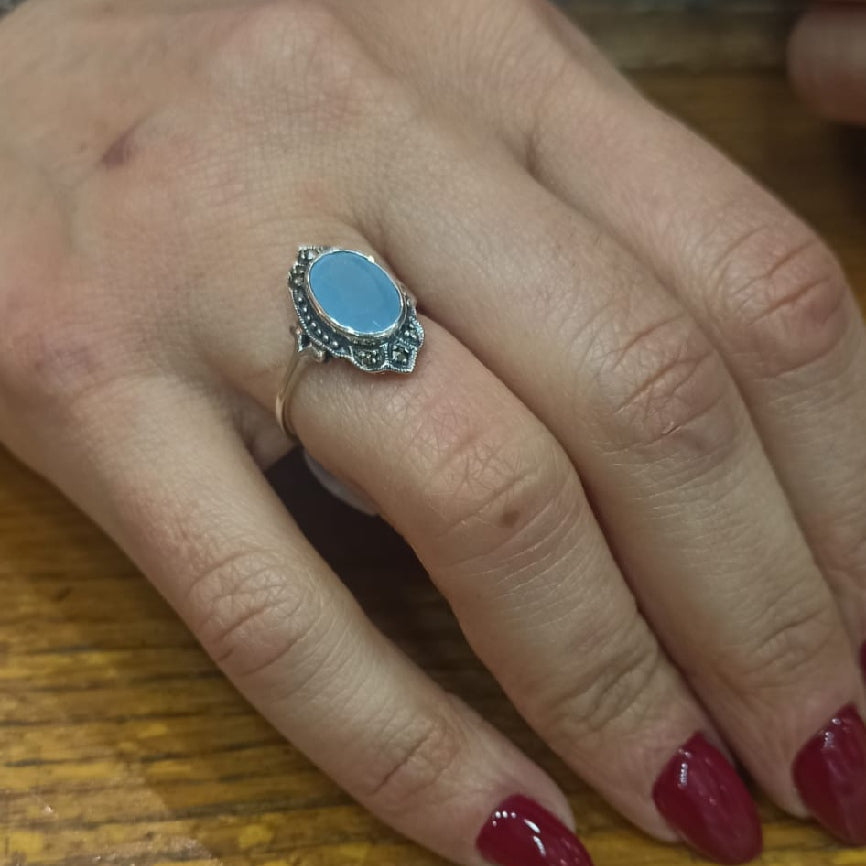 Bague Lea Jade Bleu