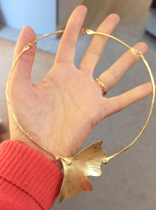 Collier Feuille de Ginkgo